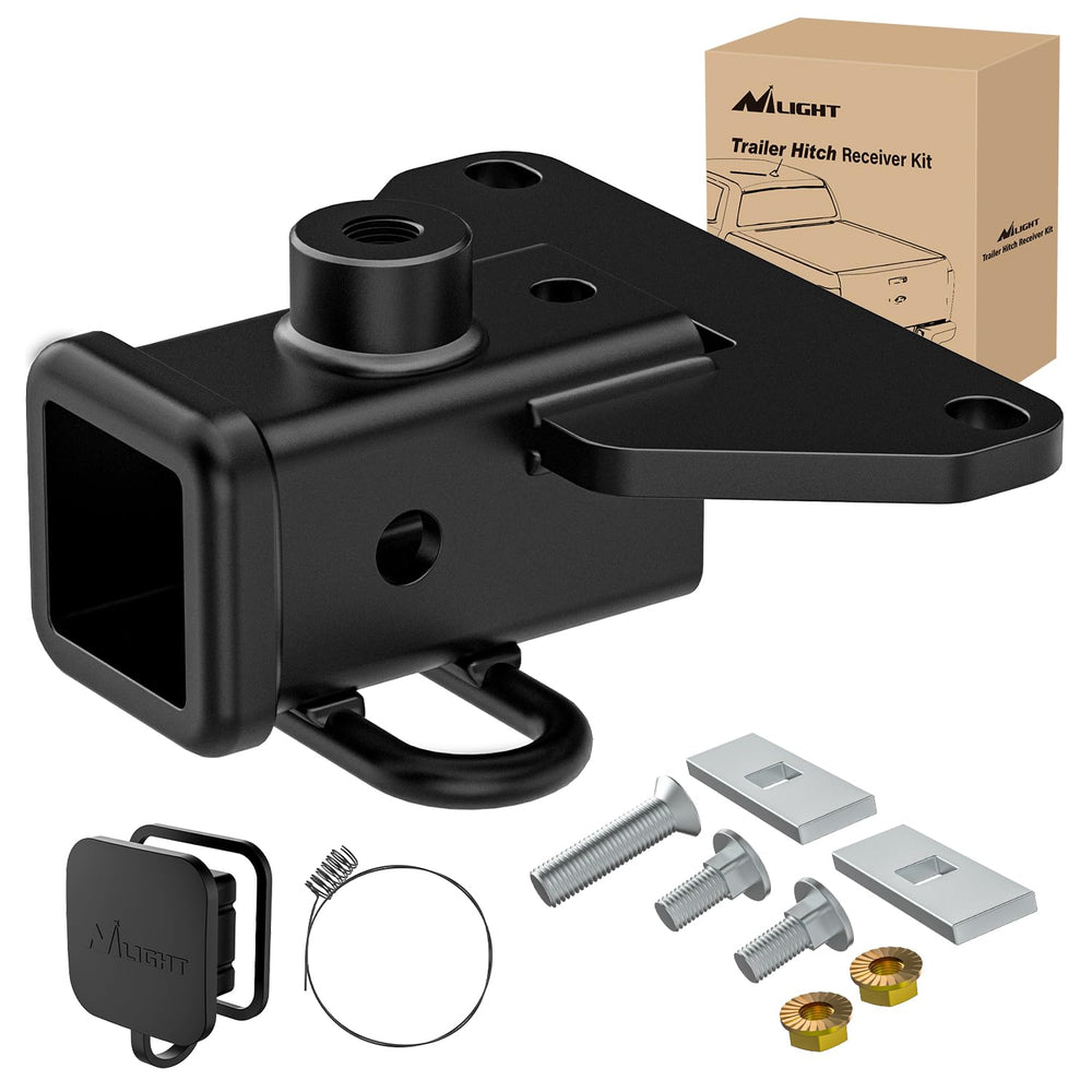 Nilight 2-inch rear hitch for Gladiator JT with sturdy assembly for heavy towing.