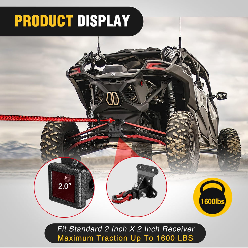 Nilight 2-inch receiver hitch for Can-Am Maverick X3 with straightforward bolt-on installation.