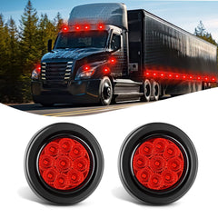 Nilight 2-inch round marker light with 9 LEDs; enhanced visibility for trucks and trailers.