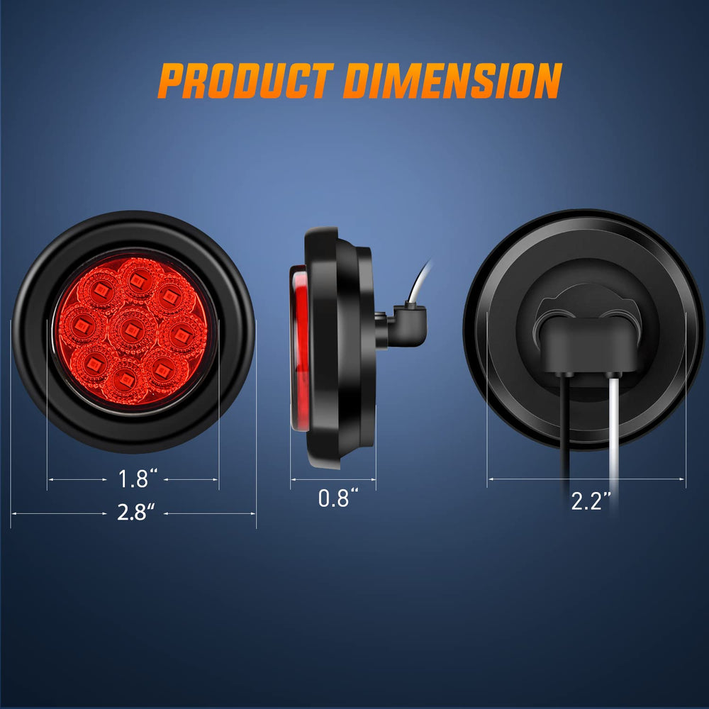 Nilight round marker light side view highlights flush-mount profile.