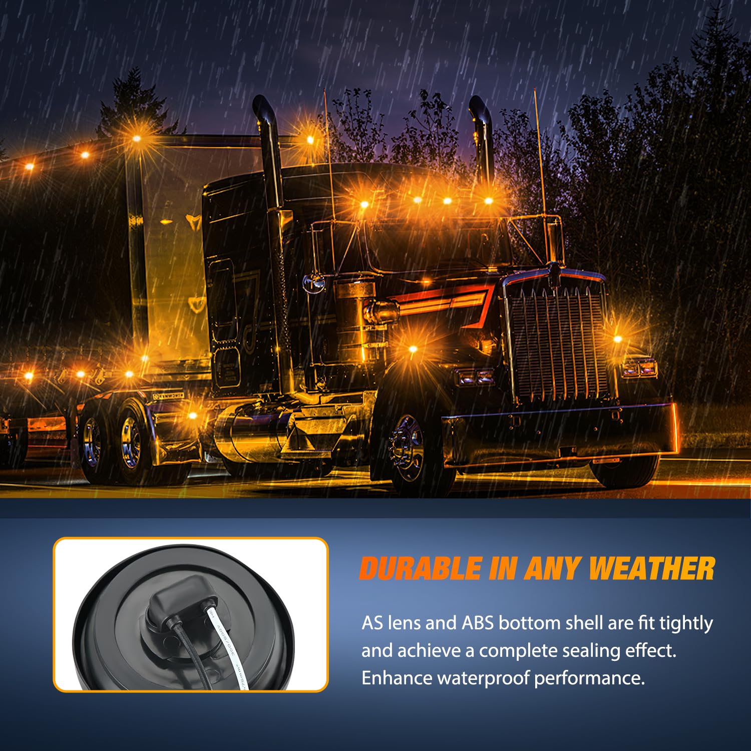 Nilight amber marker light emphasizing visibility boost on vehicles