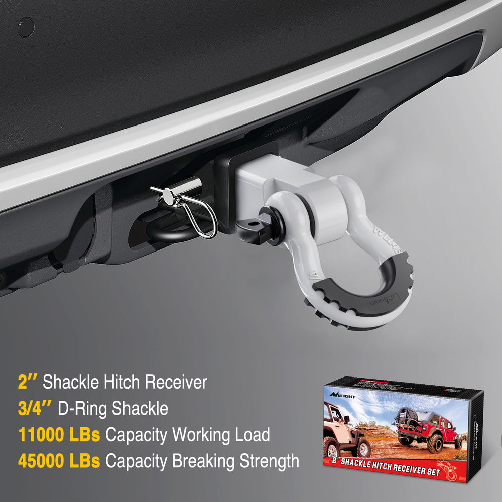 Nilight 2 inch tow receiver fitment demonstrating universal compatibility.