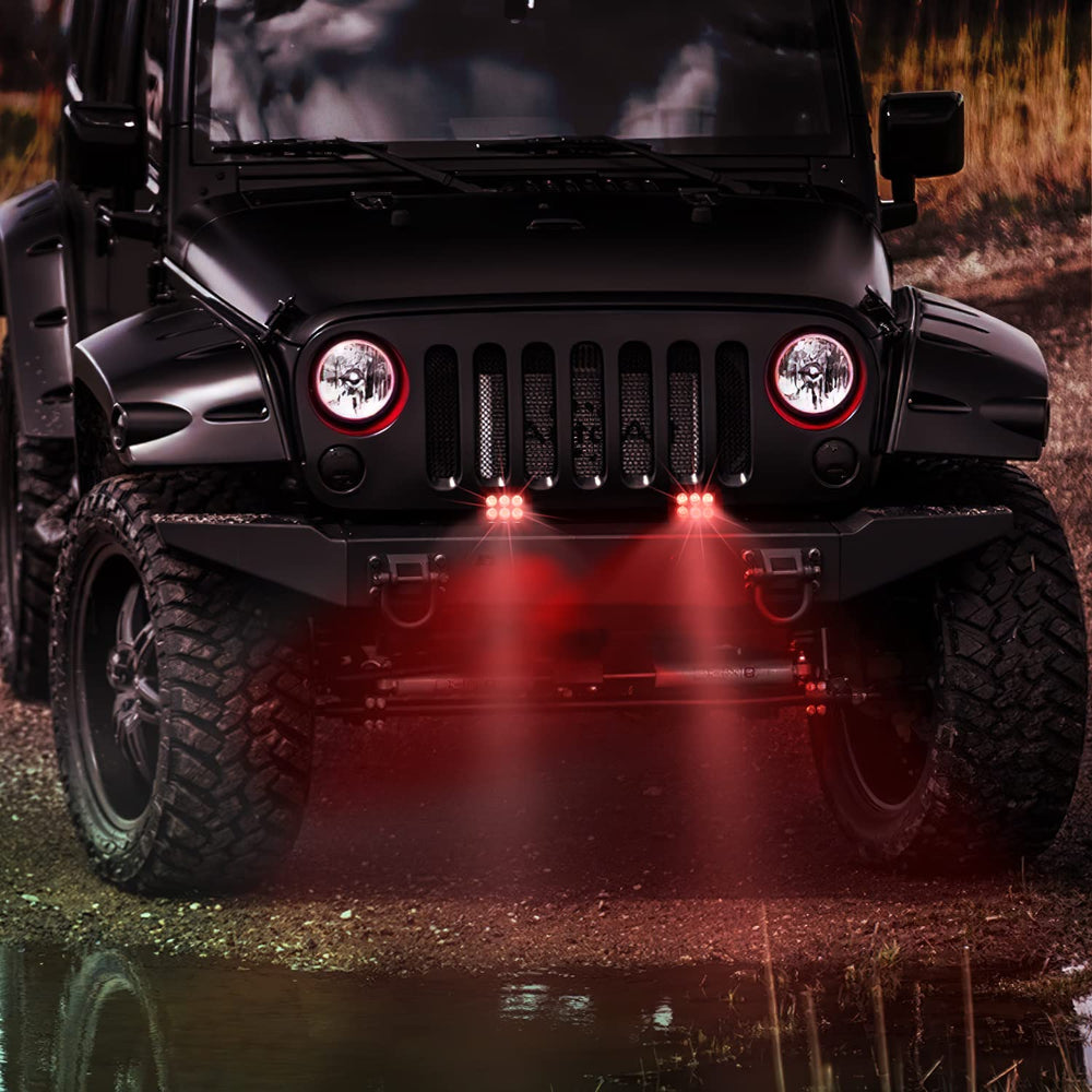 Nilight 2-pack red LED light pods included for ready off-road setup.