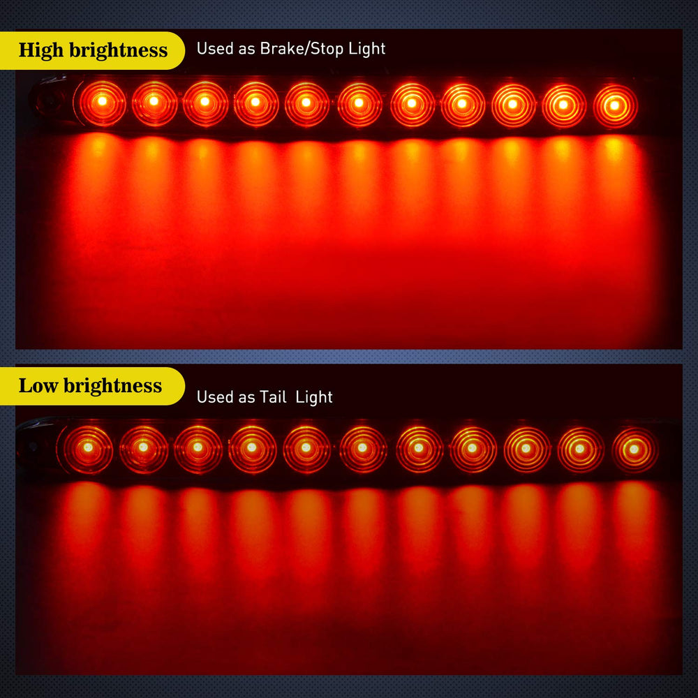 Nilight 16-inch LED trailer light bar signals brake lights for safer stopping.