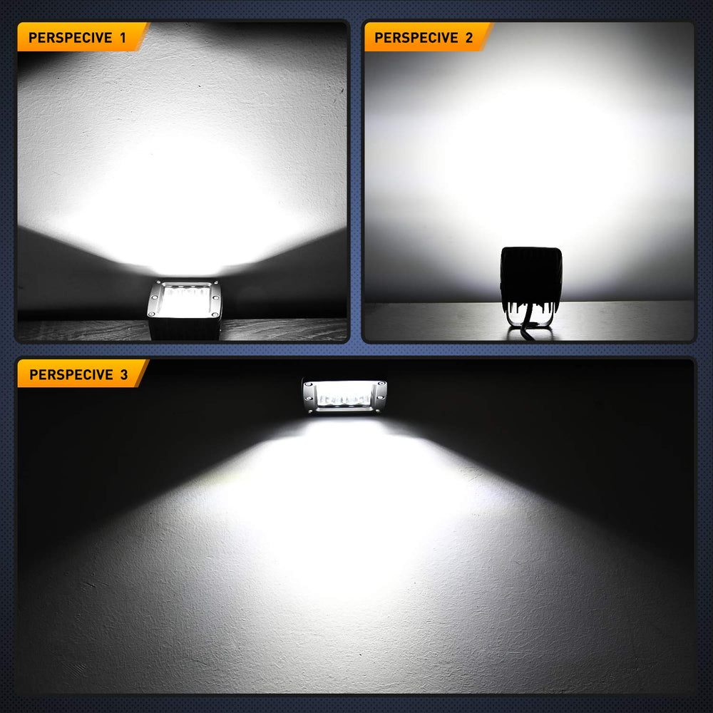 Nilight 2pcs 3in LED pods installation-mounting ready-to-use harness included