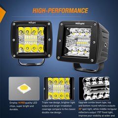 Nilight aluminum housing and heat sinks for durable, long-lasting performance