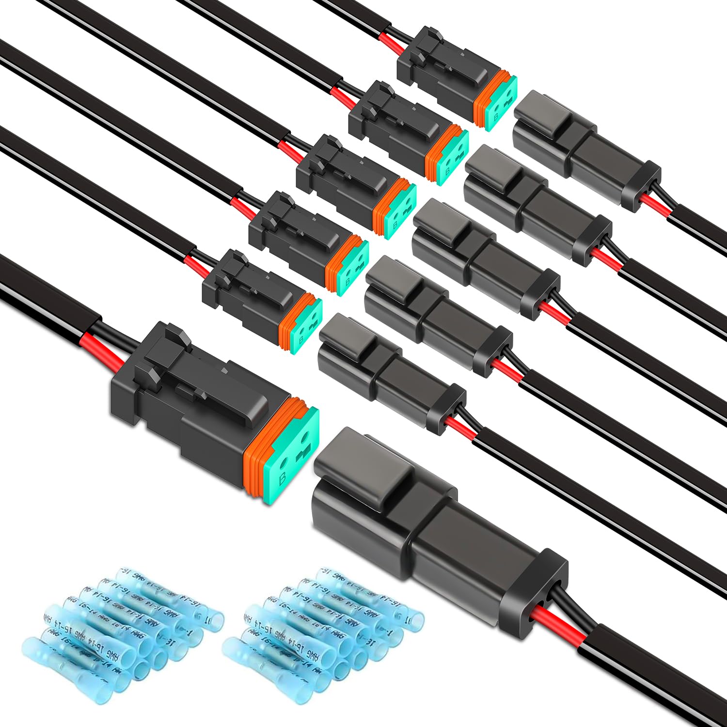 Nilight 2-pin DT connector assembly shows ready-to-use, pre-wired simplicity for quick installations