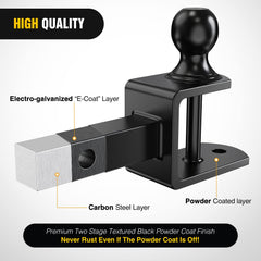 Nilight corrosion-resistant finish protects the hitch against outdoor elements.