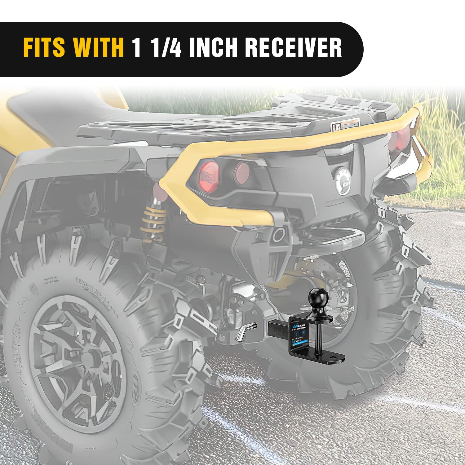 Nilight winch strap loop ready for secure tie-downs during hauling.