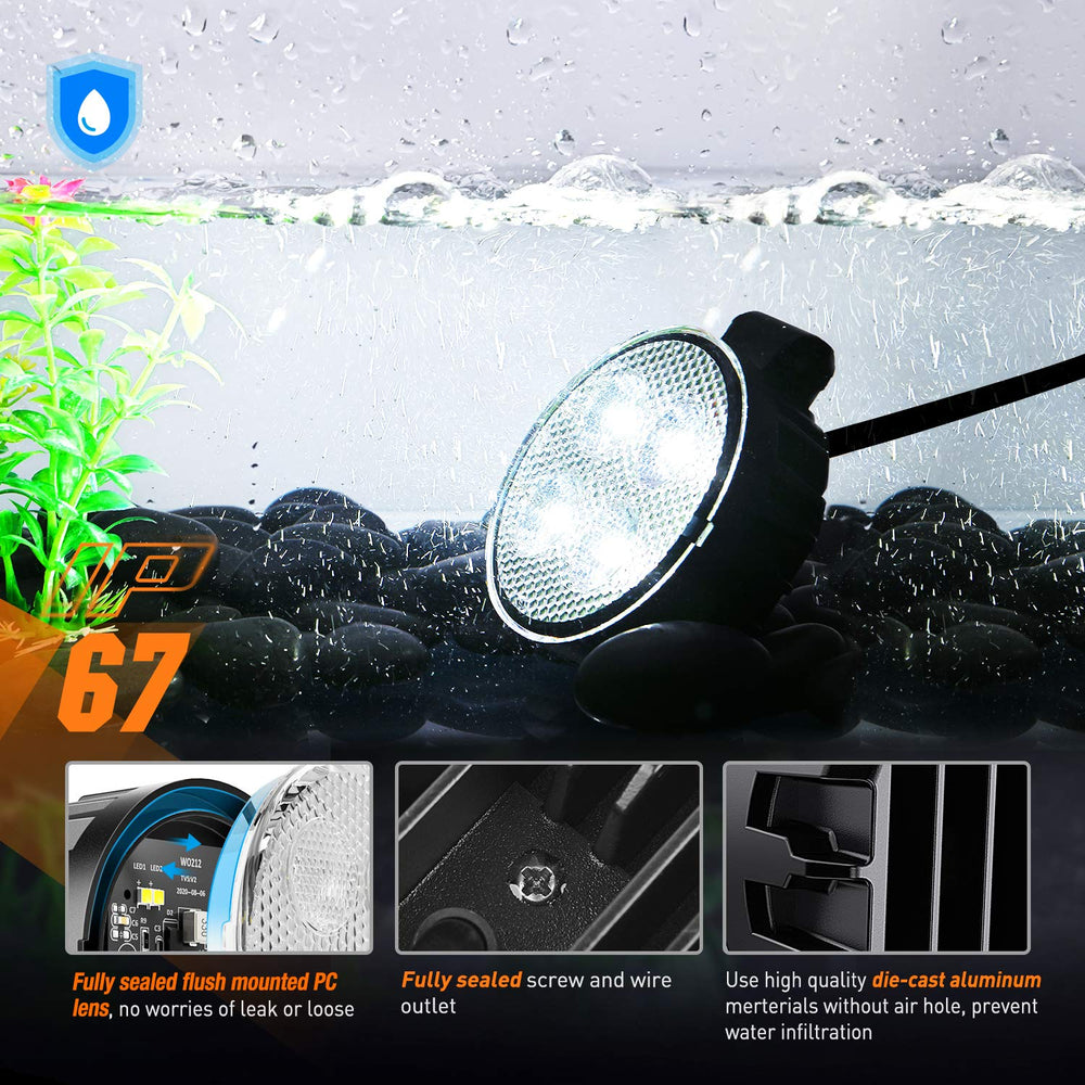 Nilight 3-Inch LED Pod 90-degree beam for wide field illumination