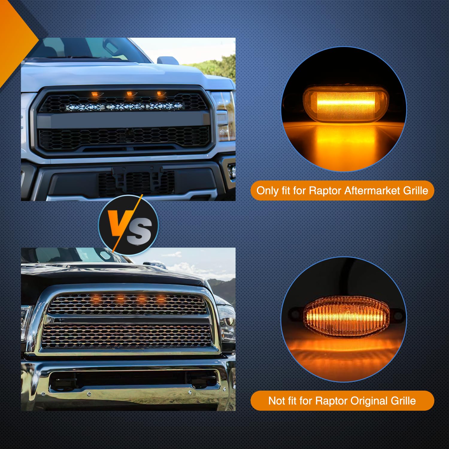 Nilight 3-pack marker lights include harnesses, screws, zip ties, and fuse adapter