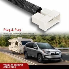 Nilight 4-pin harness for Honda Passport install on 4-flat connector enables simple trailer wiring