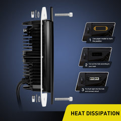 Nilight 40W LED pod aluminium heat sink construction for durability.