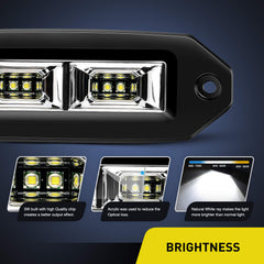Nilight 40W LED pod with diffused beam for wider trail coverage.