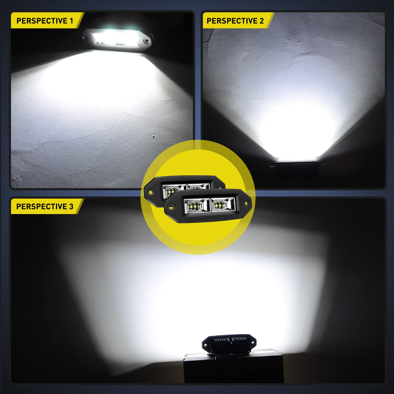 Nilight 2Pcs 40W pods with military breather helps prevent fogging.