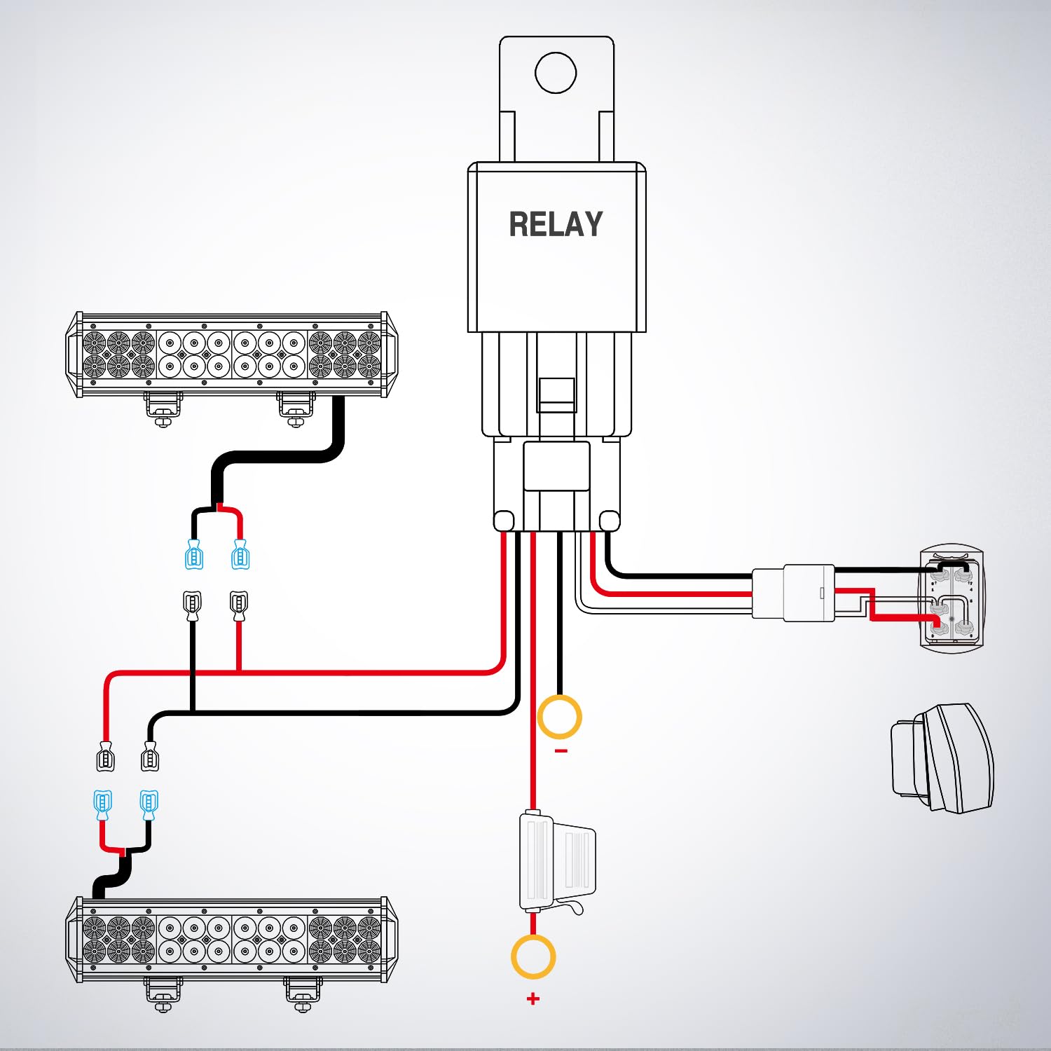 Nilight light bar mounted on a vehicle for nighttime driving.