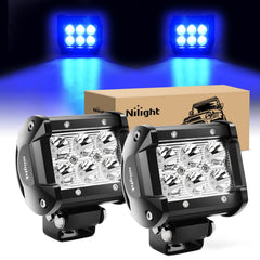 Nilight 4-inch blue spot LED pod beam for long-range visibility in fog