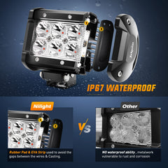 Nilight 4-inch red LED light pod heat dissipation design maintains performance.
