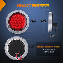 Nilight tail light close-up showing stainless steel chrome bezel for durability.