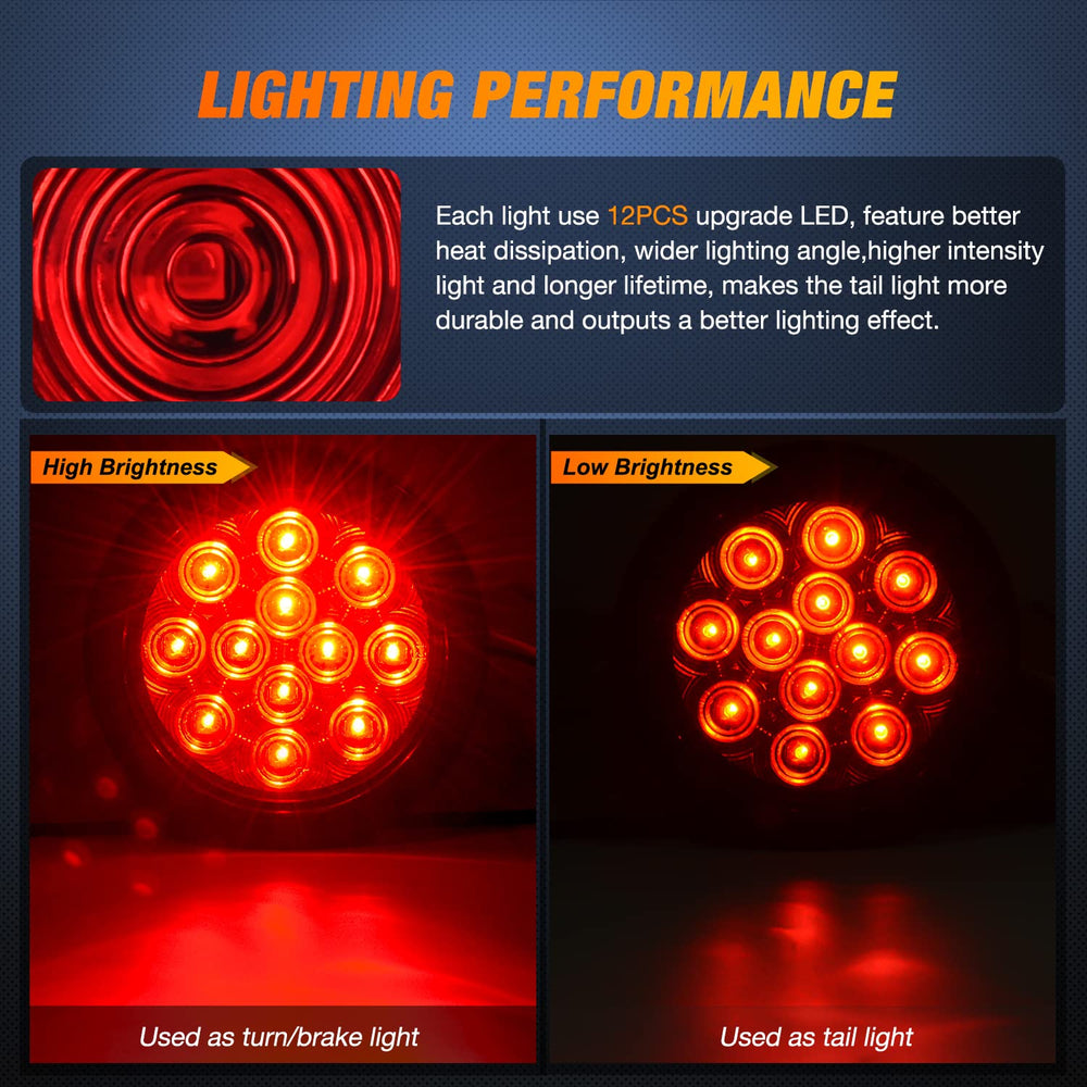 Nilight tail light enhances rear visibility for 12V vehicles and trailers.