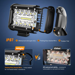 Nilight 4-inch LED light bar – aluminum body for efficient heat dissipation