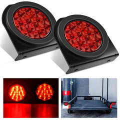 Nilight 4inch round trailer tail-light with flush mount for secure RV and truck installation