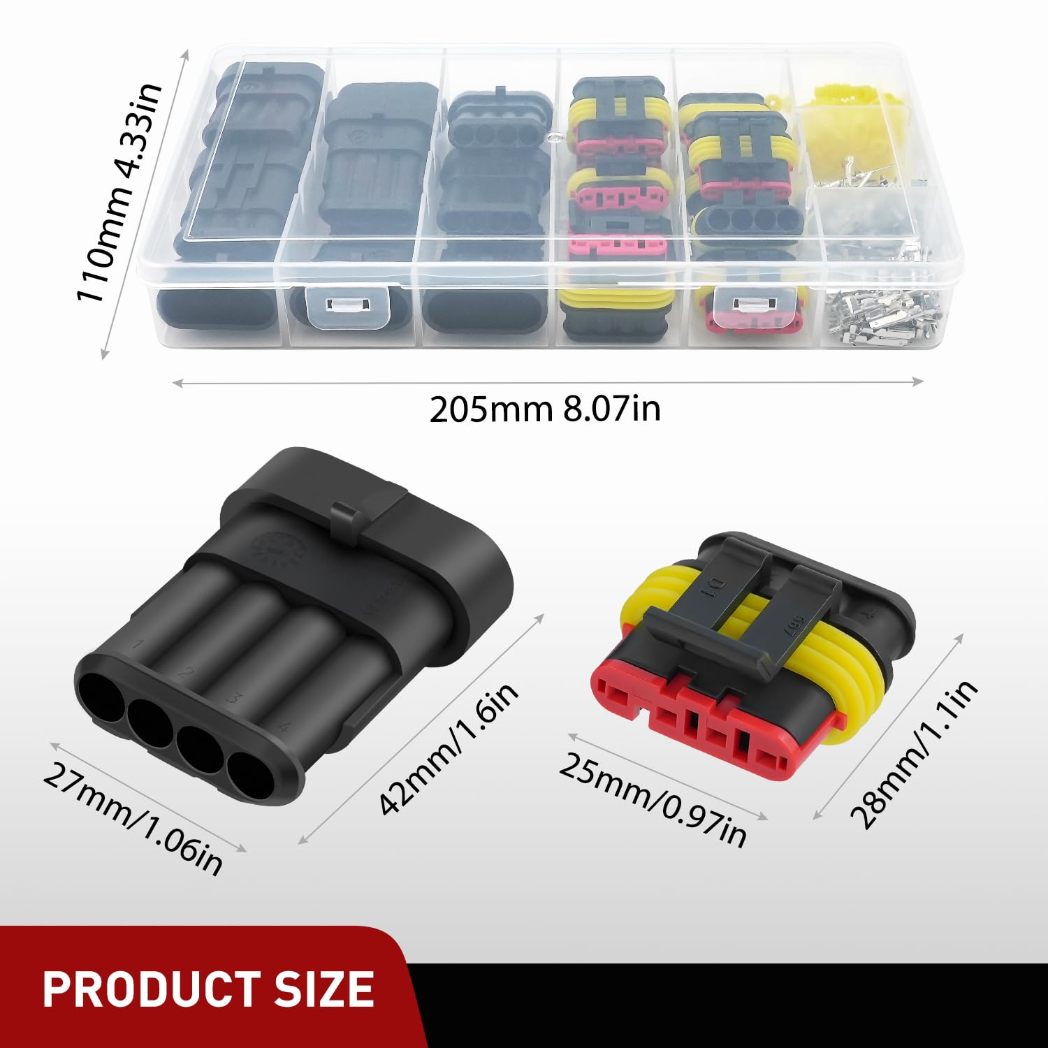 Nilight 4-pin female connector ready for quick LED strip hookups