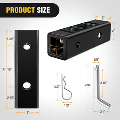 Nilight 5-8in hitch-pin-clip secures the connection for safe towing.