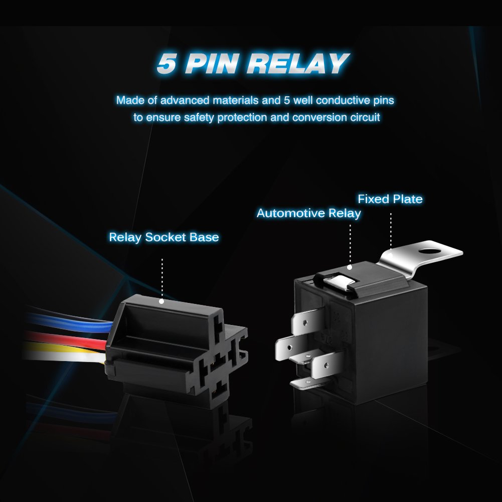 Nilight 5-pin harness assembly for quick wiring connections