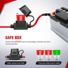 Nilight 5-pin rocker switch illuminated view helps locate switch in low light.
