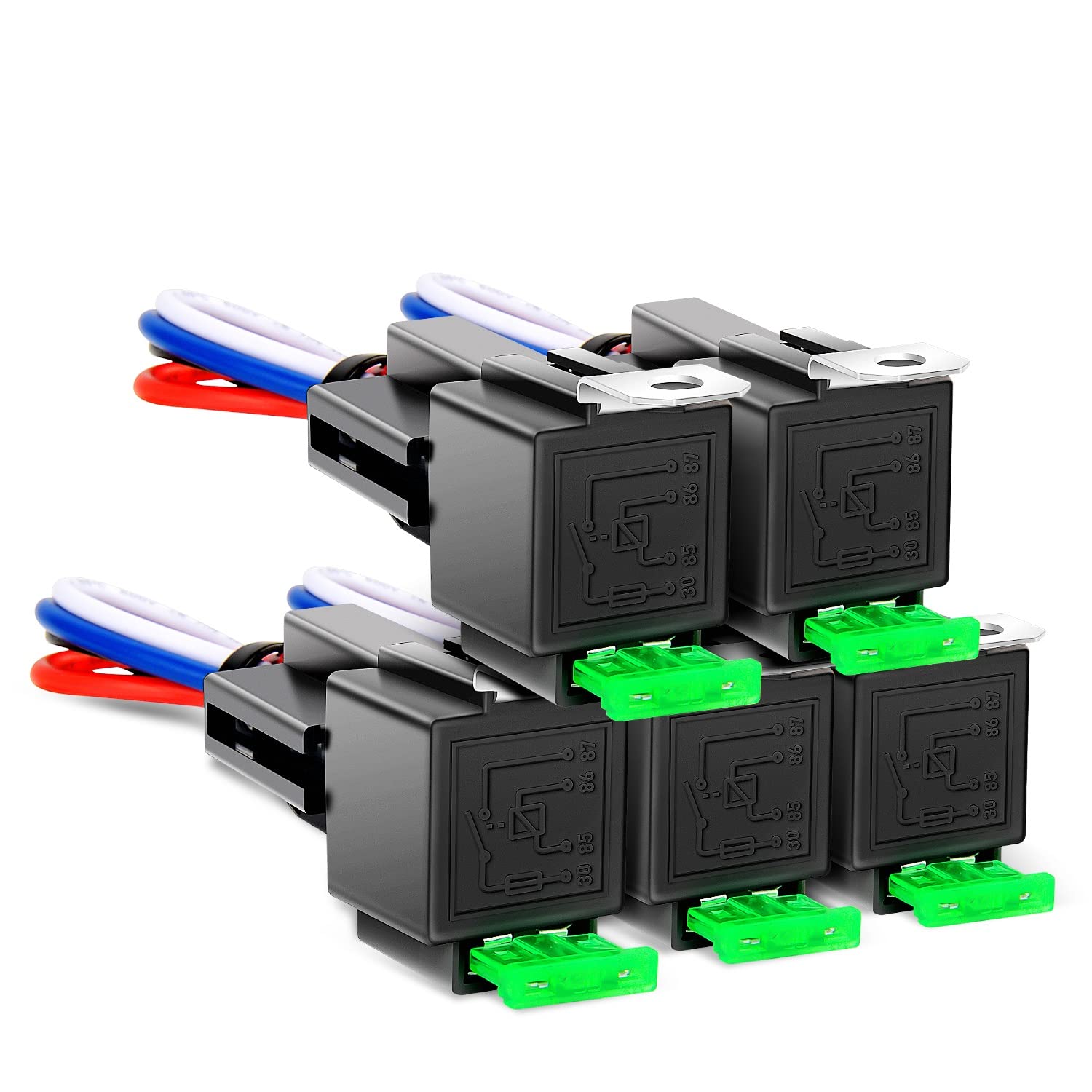 Nilight 50023R interlocking relay harness for clean car wiring