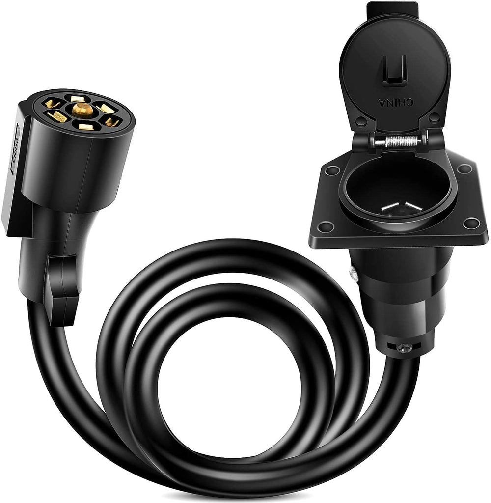 Nilight 50050R 7-Way extension cable enables quick trailer connections on the road