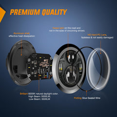 Nilight 575 headlight fits Harley and Dyna models for quick upgrade.