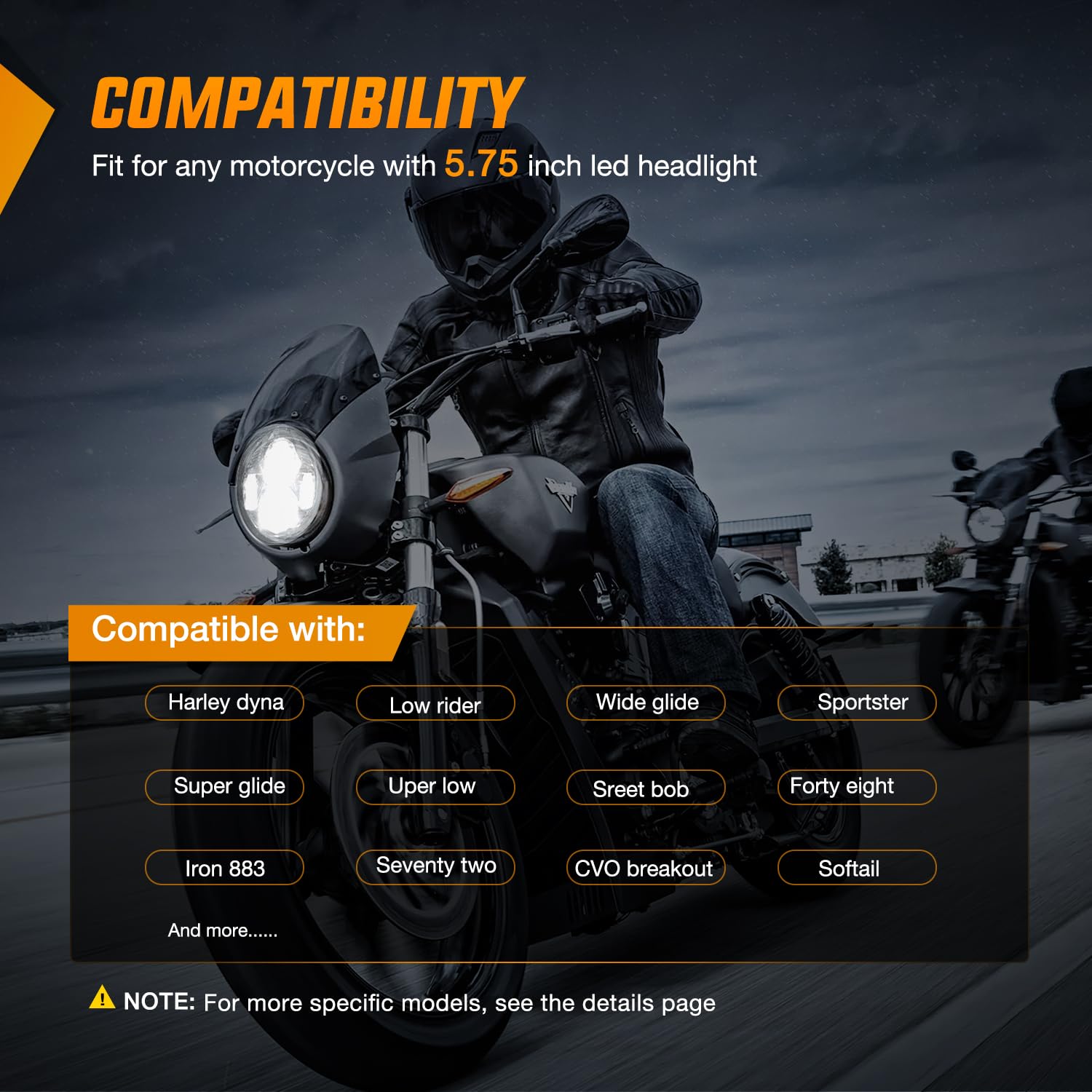 Nilight 575 heat sink cooling design maintains cooler operation and longevity.