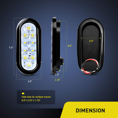 Nilight 6-inch oval white reverse light adds bright back-up illumination for safer maneuvers