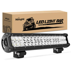 Nilight 60004C-A light bar front view enhances forward night visibility.