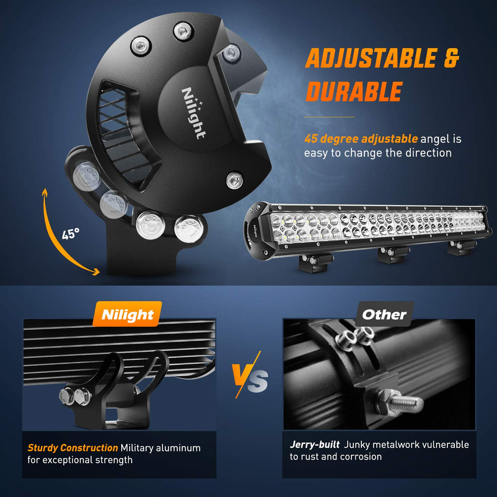 Nilight on-vehicle setup shows practical use on rugged trucks and SUVs.