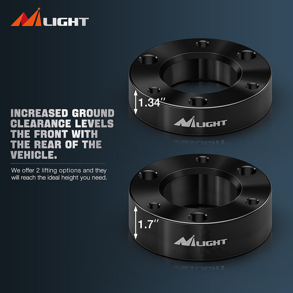 Nilight 6061 aluminum leveling kit components offer strength with light weight
