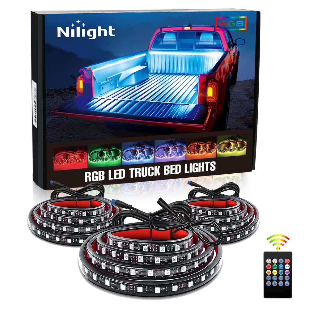 Nilight 60 inch RGB bed light strip kit adds bold truck bed illumination