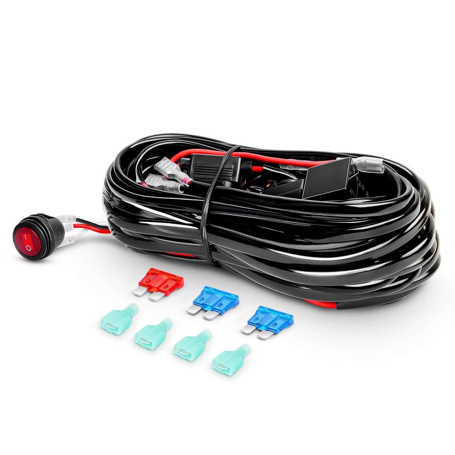 Nilight 60W triple row yellow LED pods offer powerful beam.
