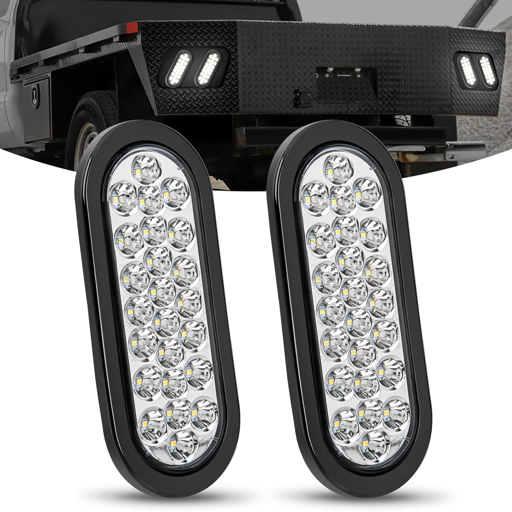 Nilight flush-mount 6-inch oval tail light for easy trailer installation.