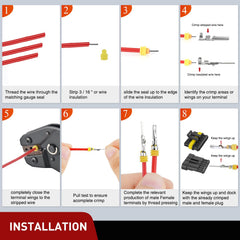 Nilight 6-pin female connectors for secure plug-in connections.