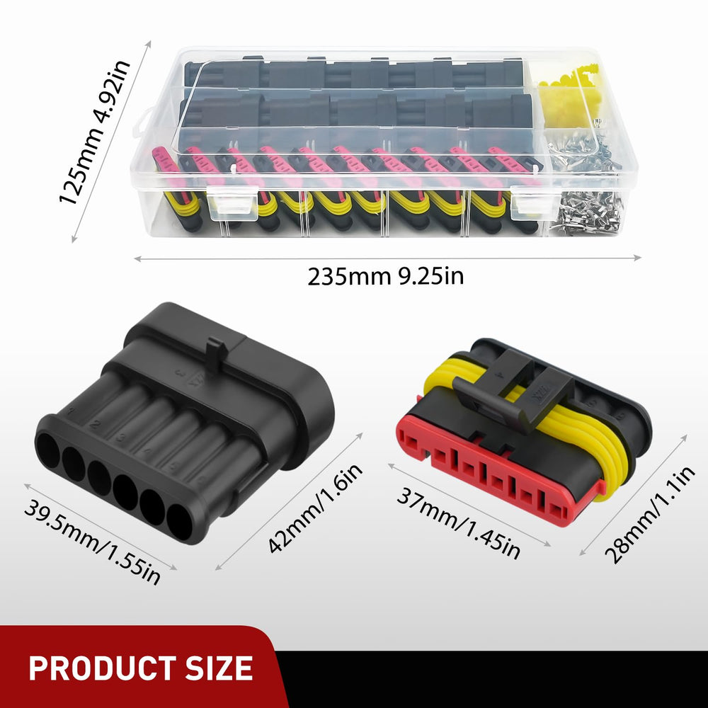 Nilight 6-pin male connectors for durable vehicle wiring.