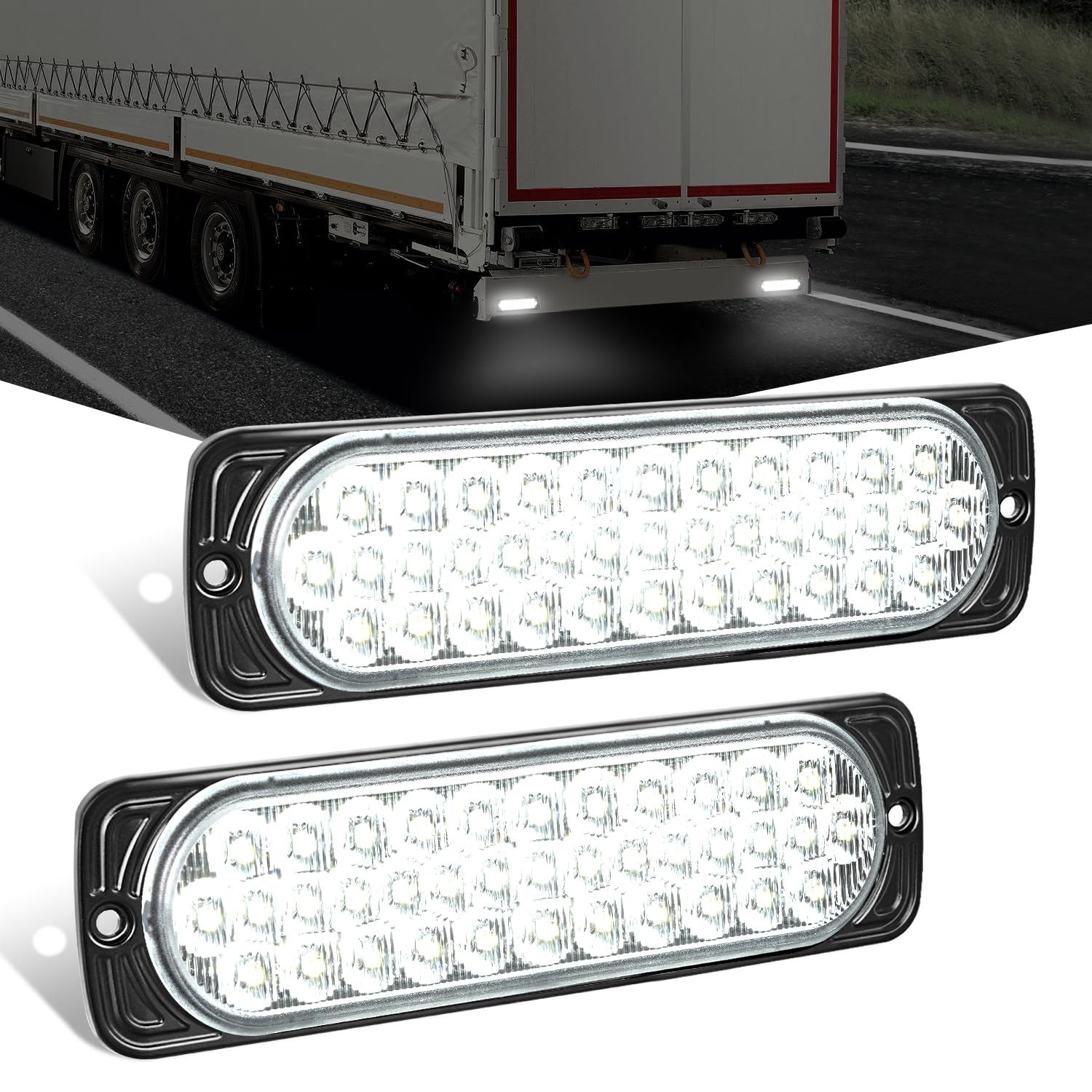 Nilight 7.5-inch backup light with 36 LEDs for clear reverse visibility.