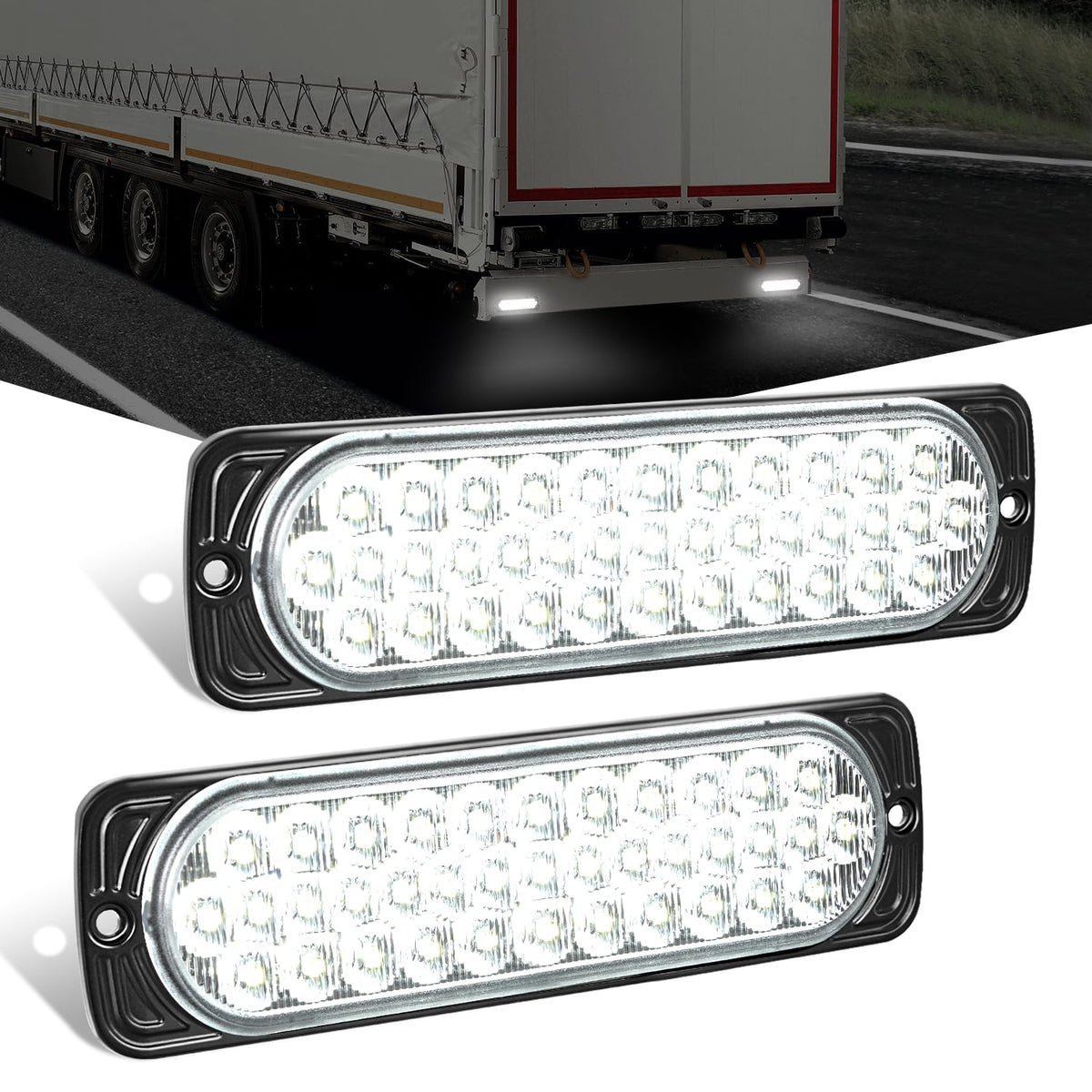Nilight 7.5-inch backup light with 36 LEDs for clear reverse visibility.
