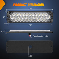 Nilight tail light with 36 LEDs for daytime trailer marker visibility.