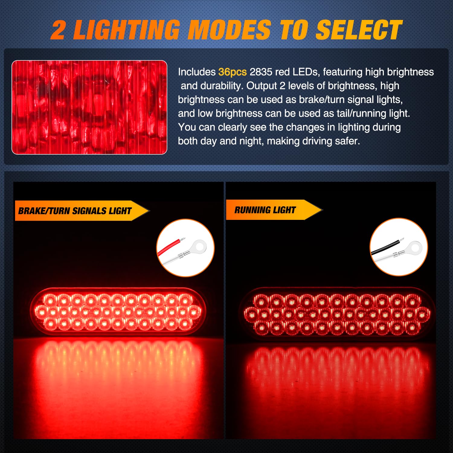 Nilight tail light IP67 waterproof seal protects against rain and snow