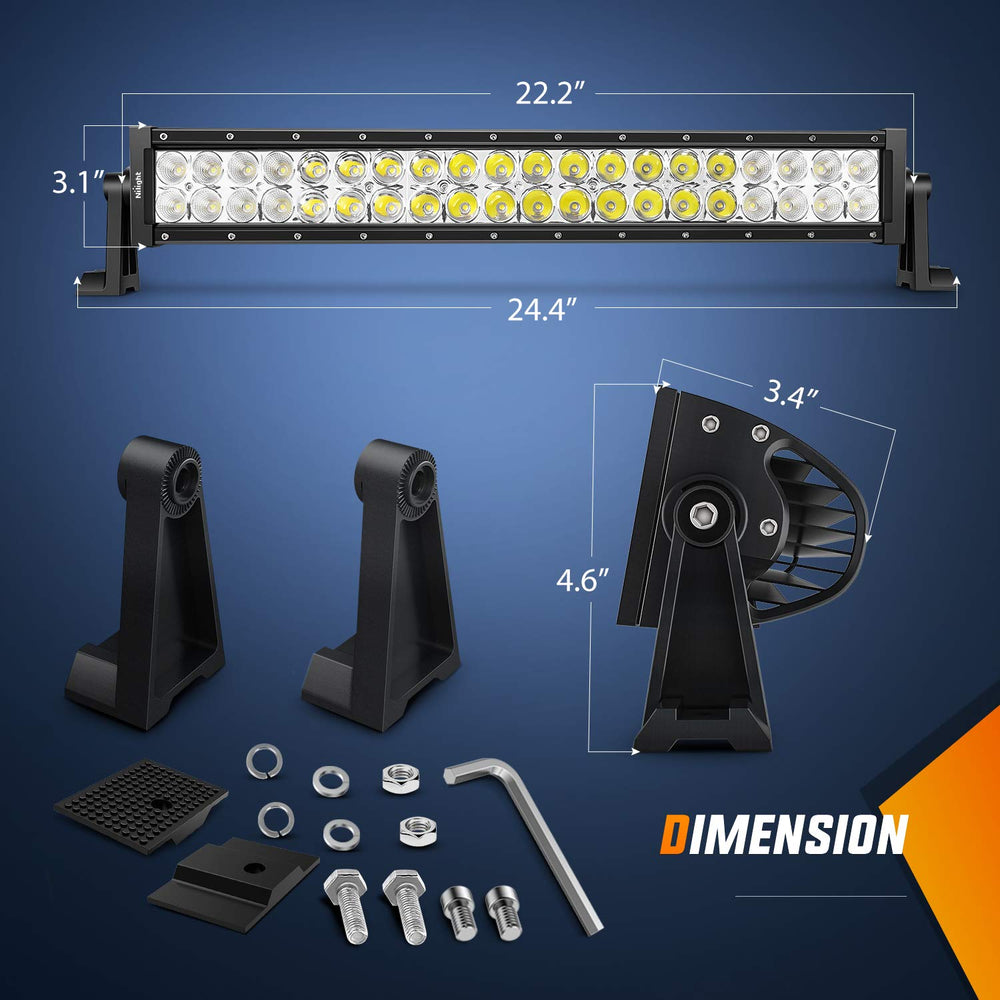 Nilight 70003C-A flood-spot bar enables precise far reach for night driving