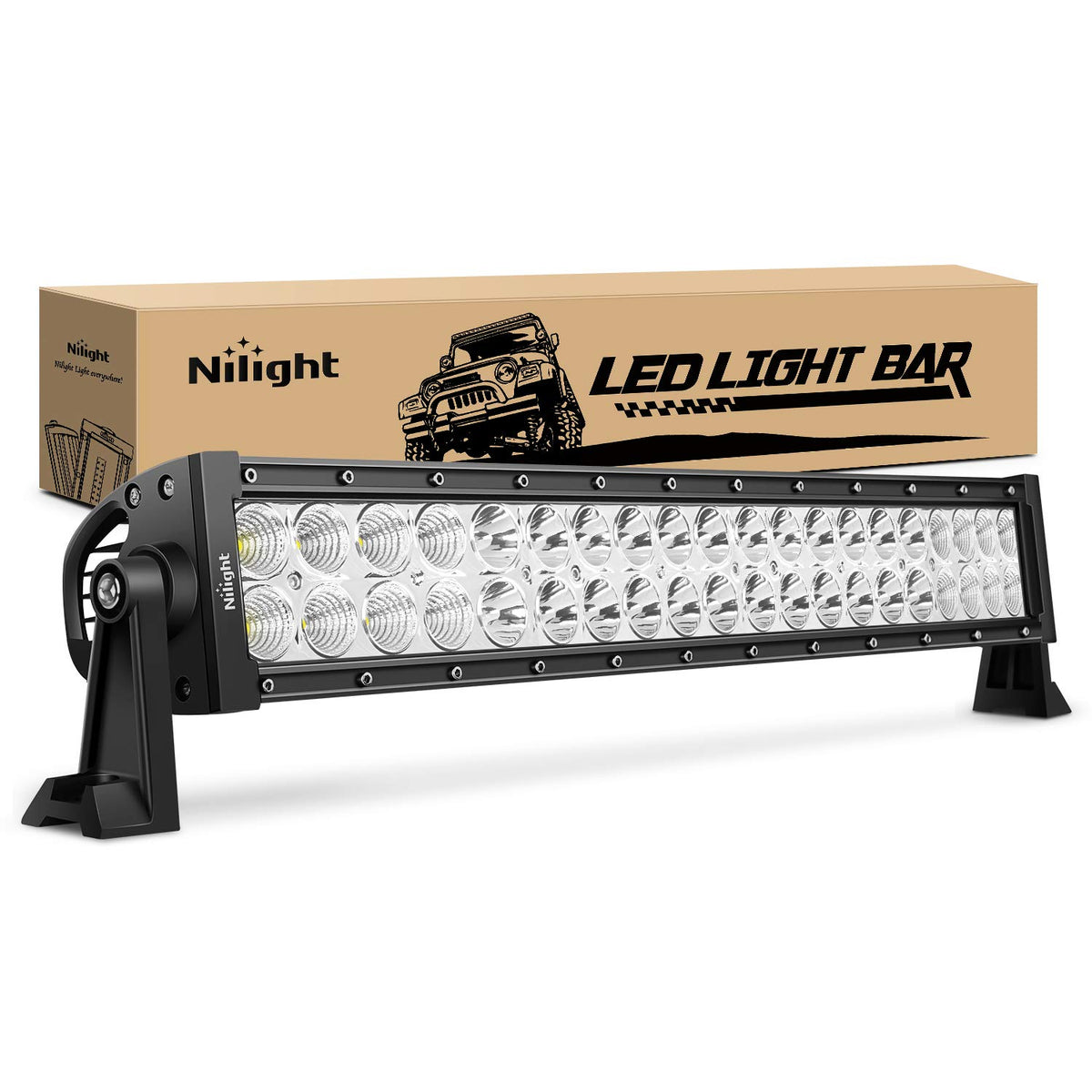 Nilight 70003C-A 22-inch LED light bar with flood-spot combo for enhanced visibility at night
