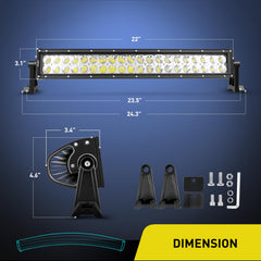 Nilight 70015C-A curved design shown for expanded side illumination